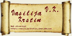 Vasilija Krstin vizit kartica